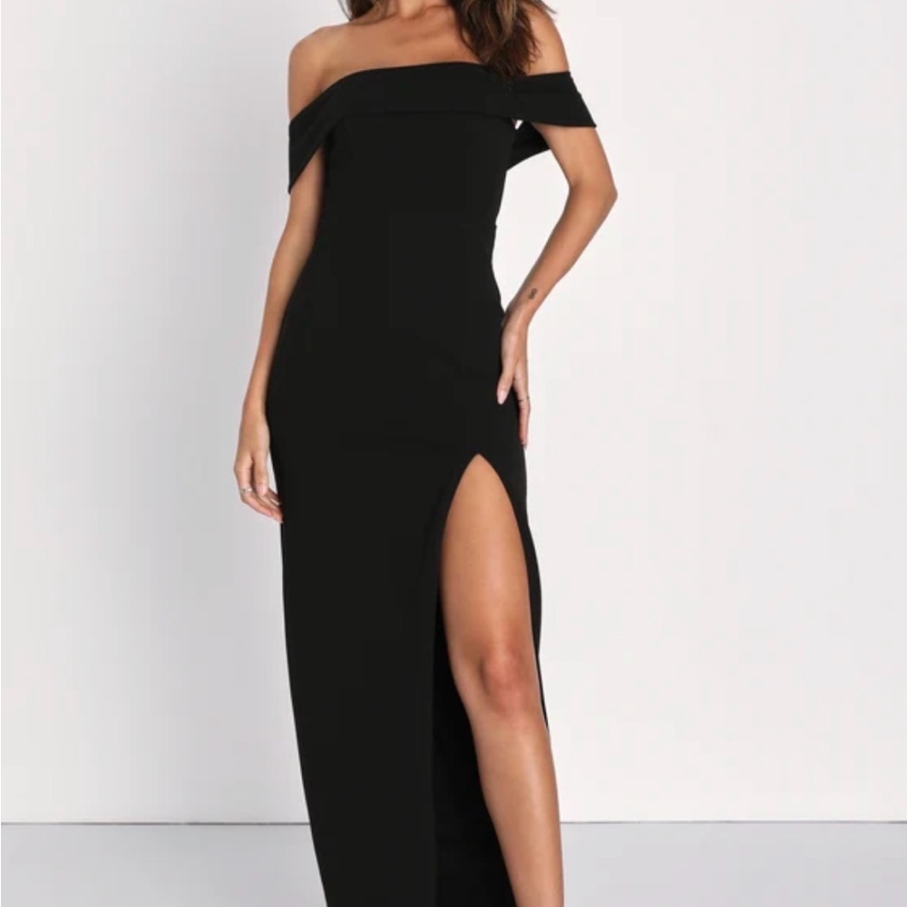 Elegant Black Off-Shoulder Dress